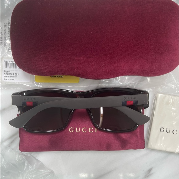 GUCCI COOL UNISEX HAVANA AND BLUE MIRROR SUNGLASSES - Picture 11 of 16